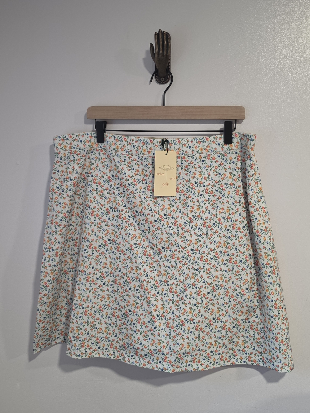 NWT Byrdie Golf Social Wear White Floral A-Line Skort Women's Size XXL
